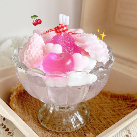 Cherry ice cream cup scented candles🍒